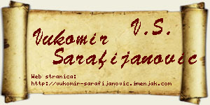 Vukomir Sarafijanović vizit kartica